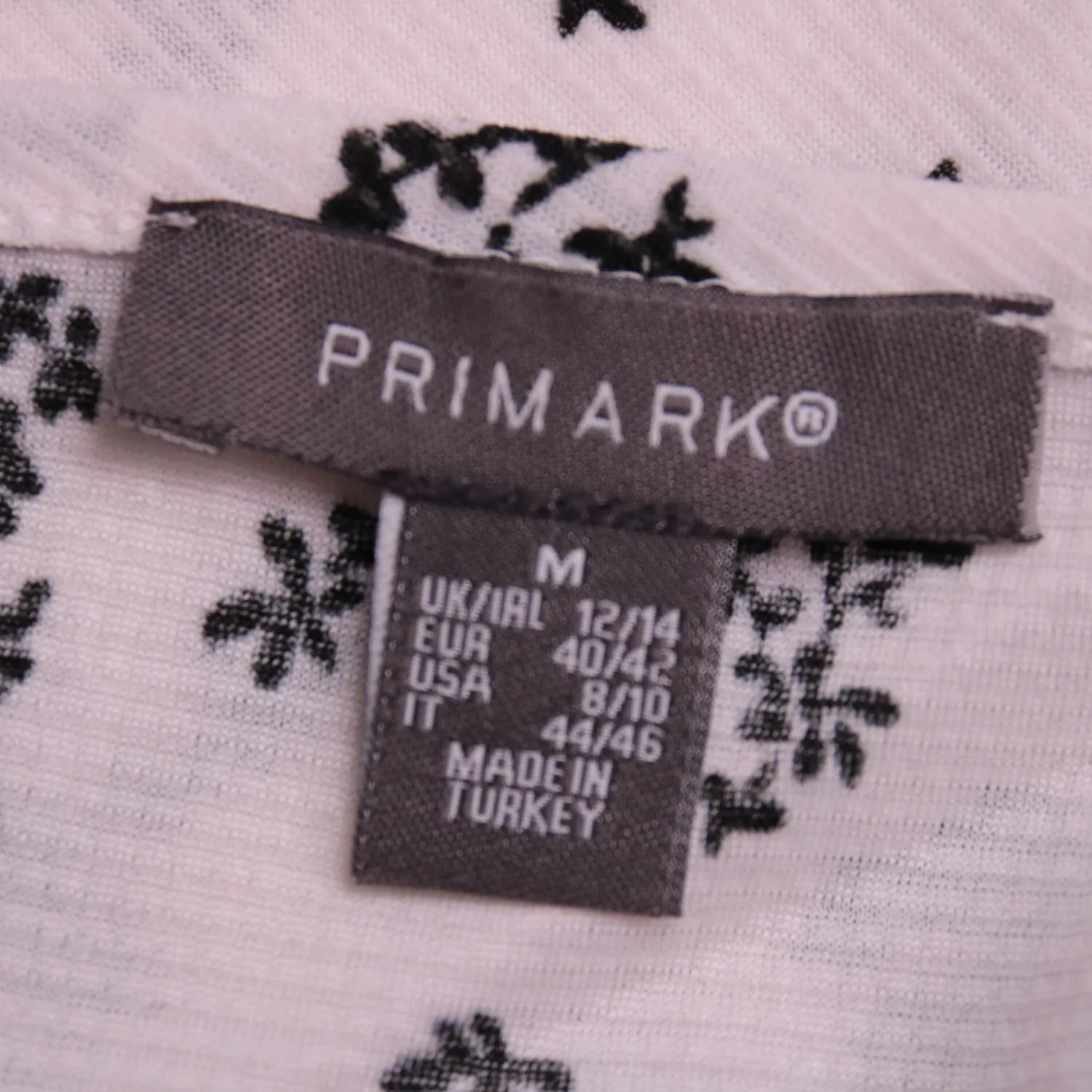 Белый топ Primark с цветочным принтом, размер 46 (M)