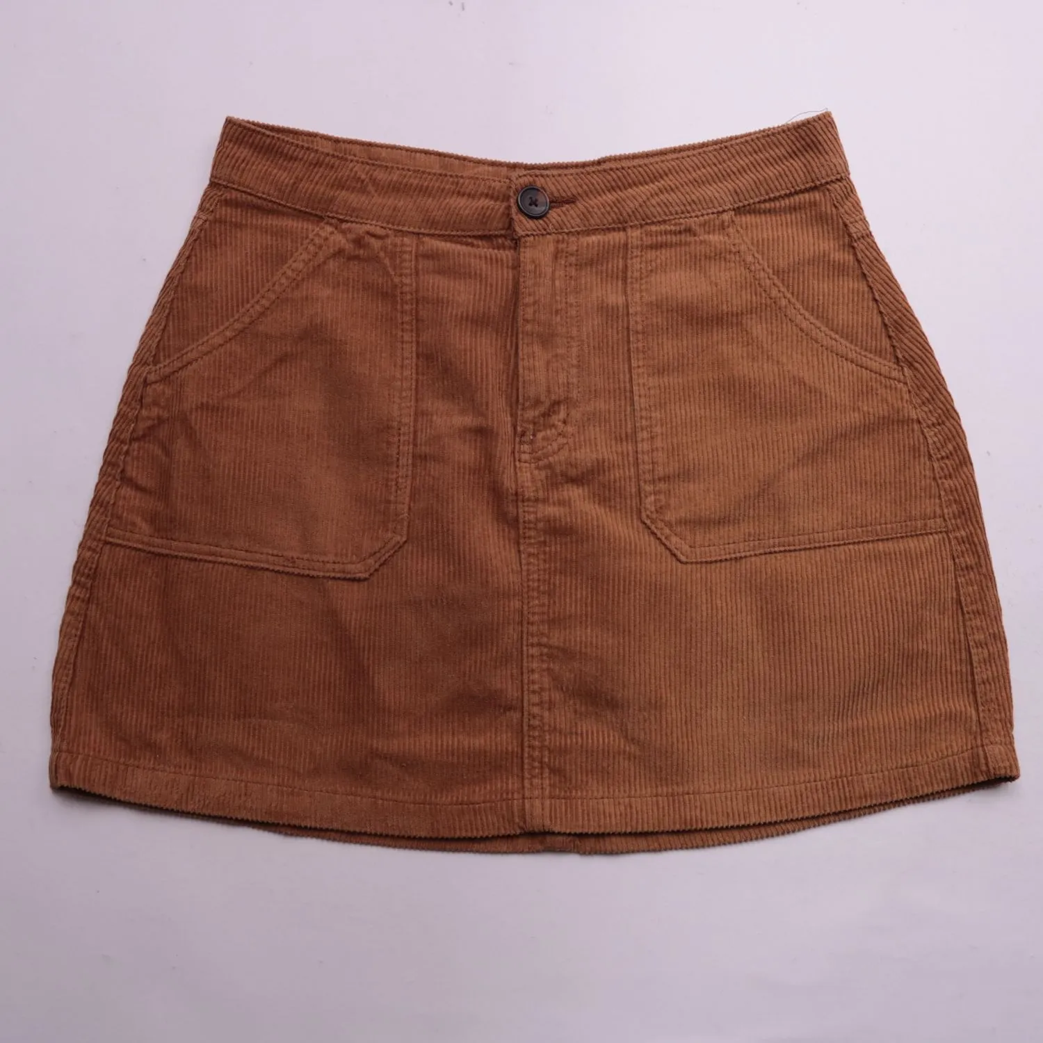 Коричневая юбка Denim Co из хлопкового вельвета, размер 44 (S/M)