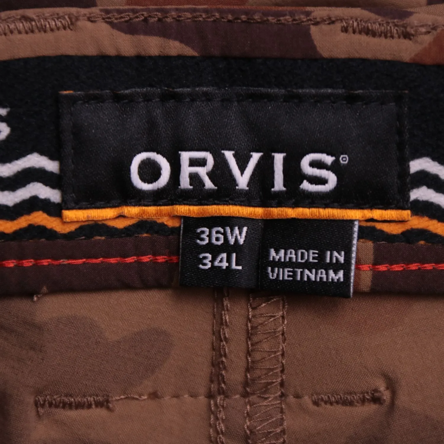 Коричневые брюки ORVIS с камуфляжным рисунком, размер 46 (S)