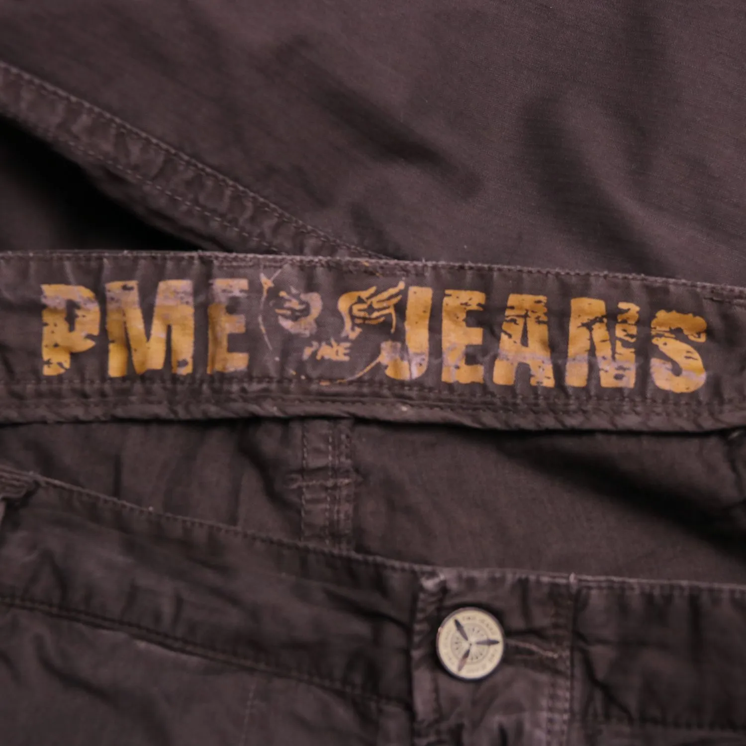 Коричневые брюки карго PME Jeans с карманами, размер 44 (XS/S)