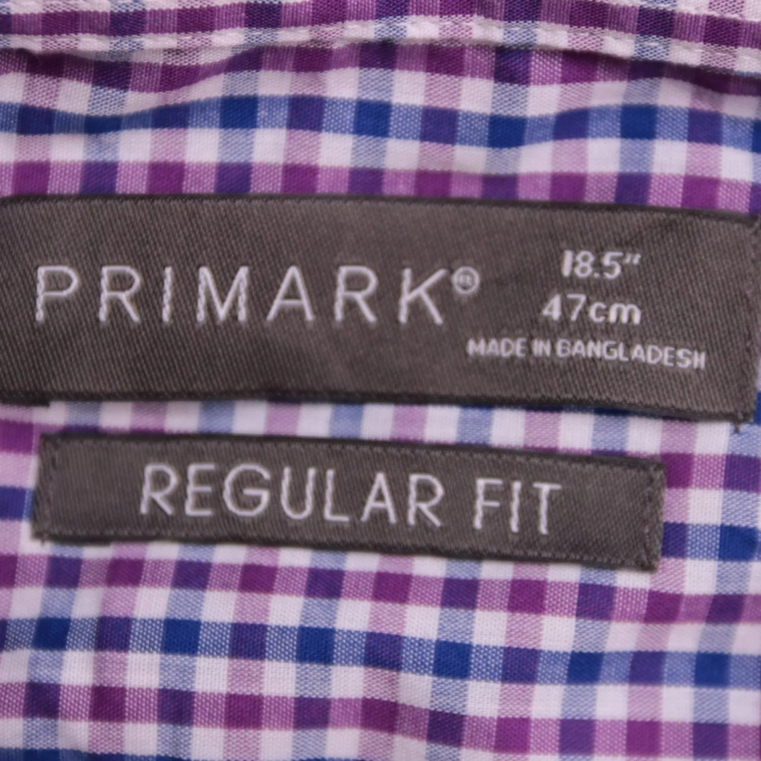 Мужская рубашка Primark в синюю клетку, размер 54 (XL)