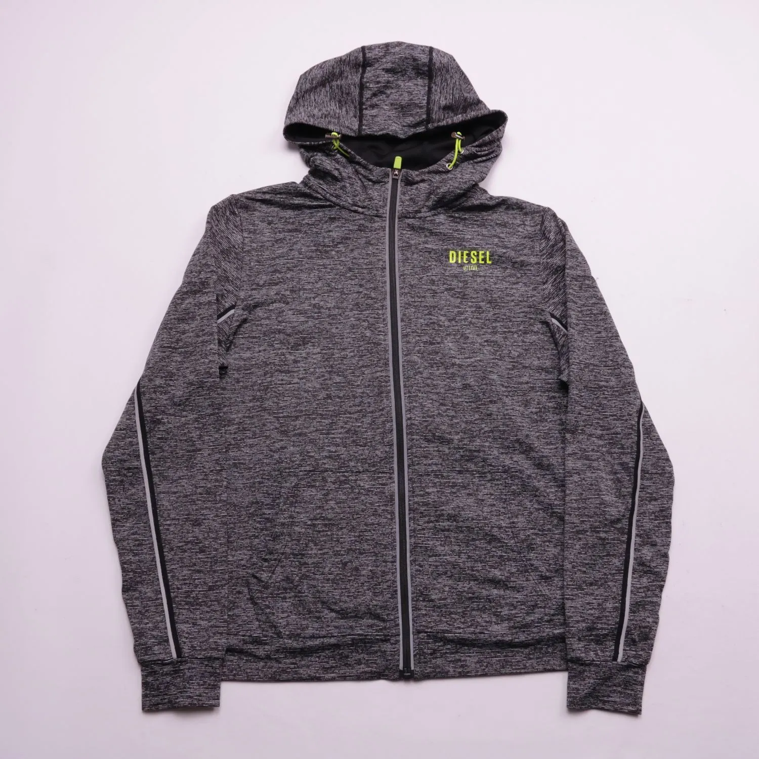 Серая толстовка Diesel Active Wear с капюшоном, размер 50 (L)