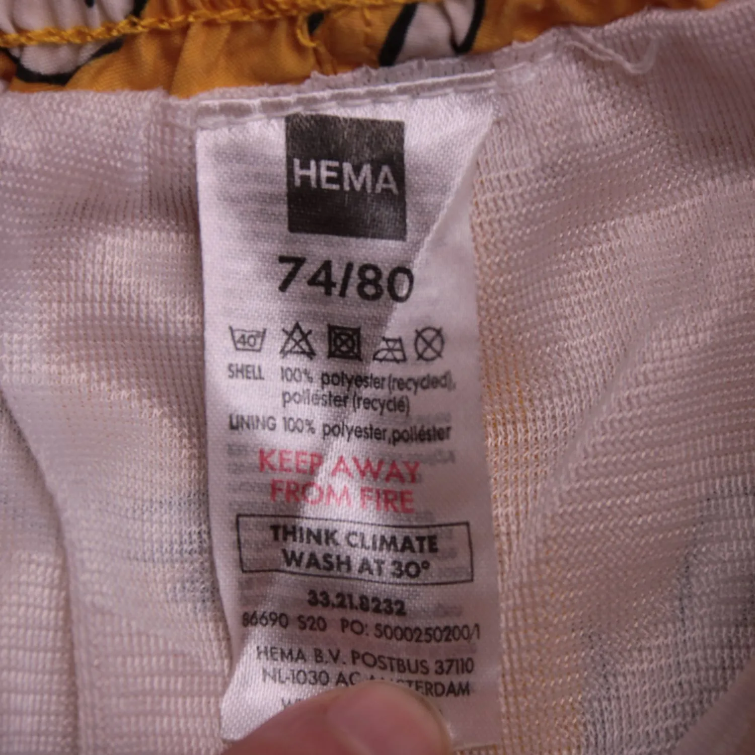 Жёлтые плавательные шорты HEMA с осьминогами, размер 74 см (9 мес.)