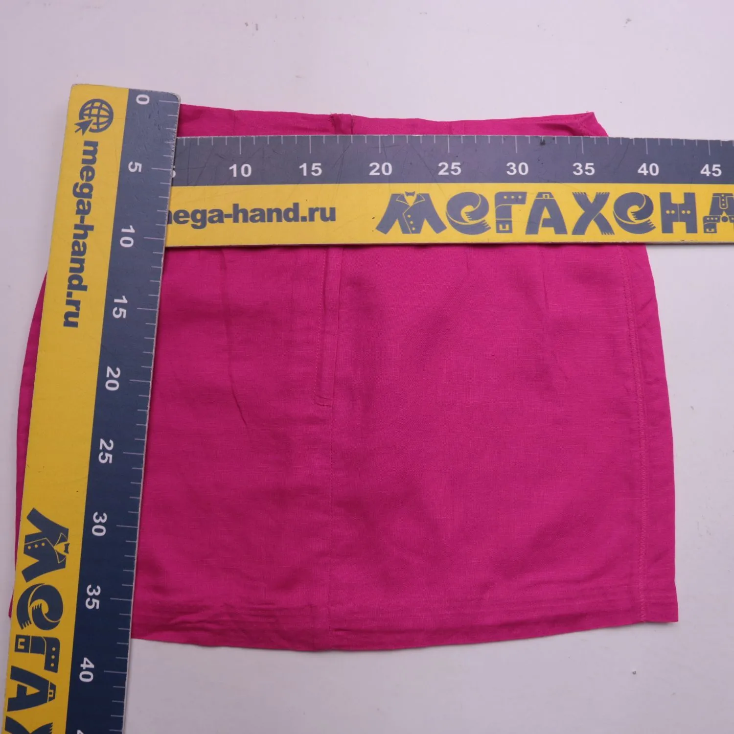 Розовая мини-юбка H&M с карманами, размер 40 (XS)
