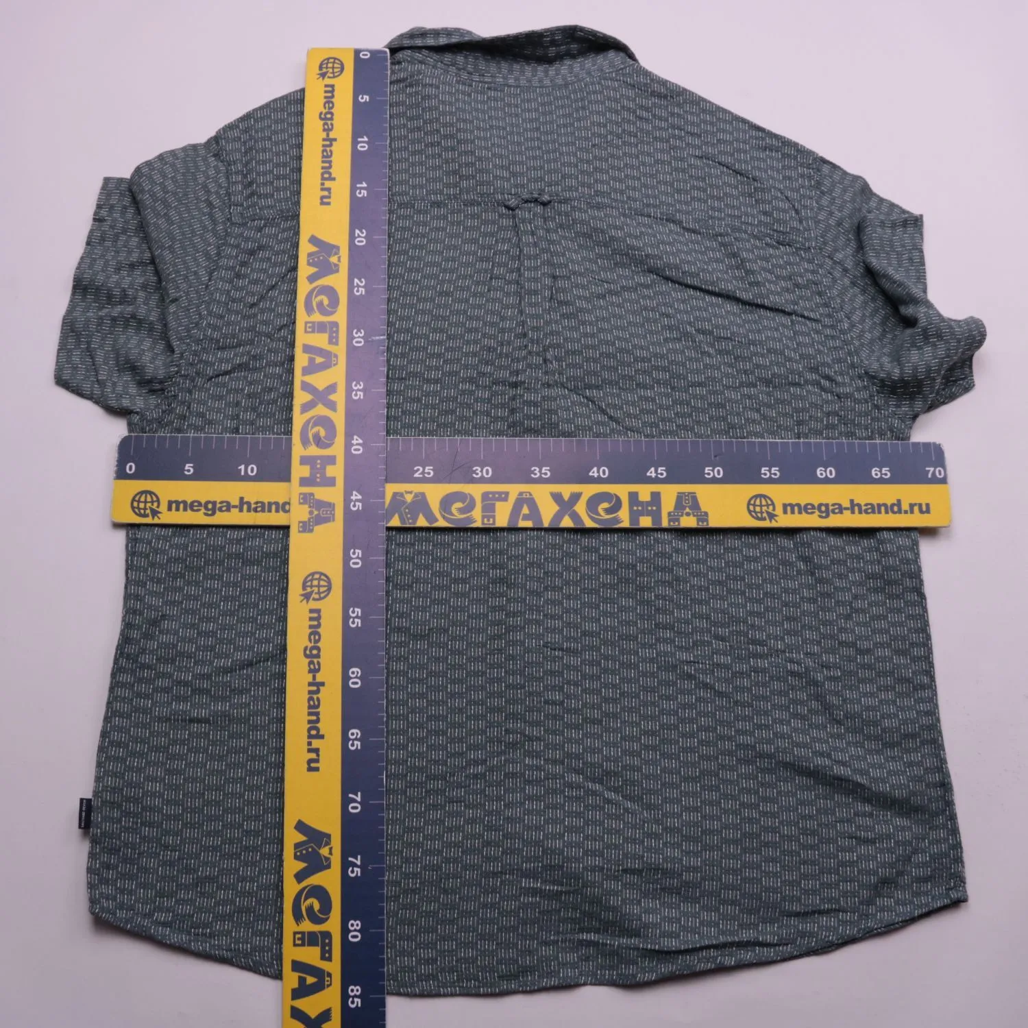 Серая рубашка Quba & Co. с коротким рукавом, размер 60 (3XL)